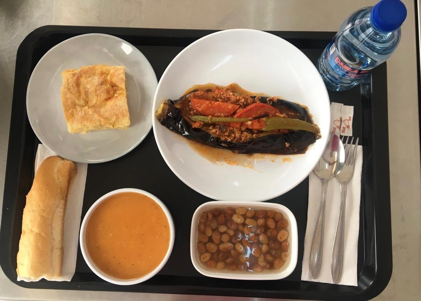 Kurumsal etkinlik catering tabağı – et, pilav ve soslu yemek